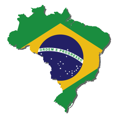 ブラジル連邦共和国無料フリーイラスト｜無地・国旗付